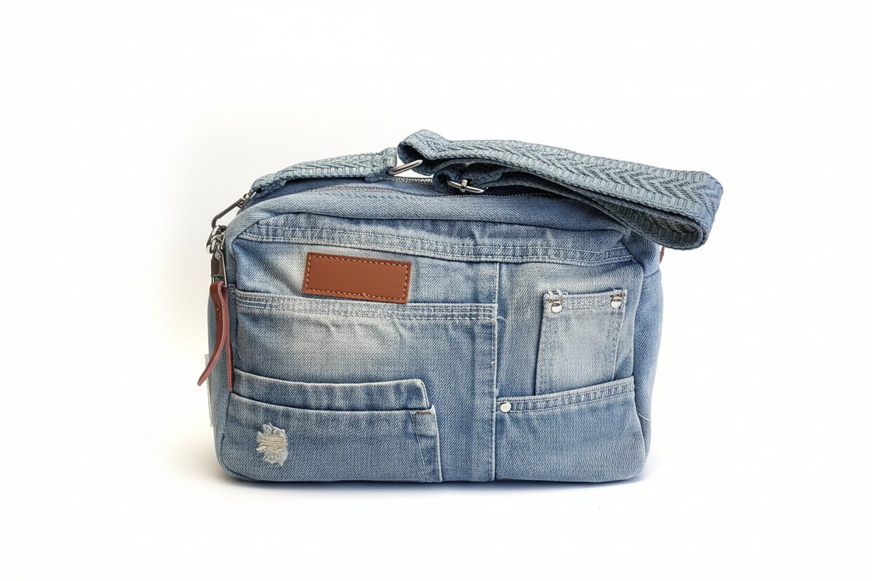 Borsa a Tracolla in Denim Multitasche - GrazieGio - GrazieGio