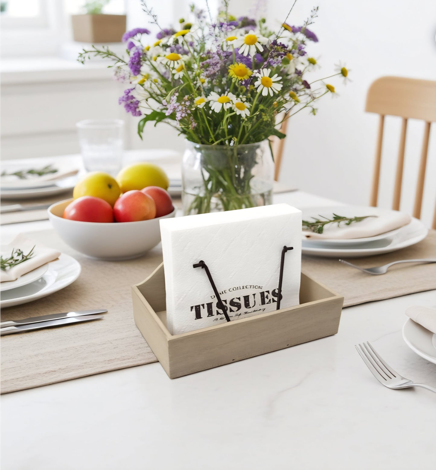 Portatovaglioli Quadrato Legno 18x18cm - GrazieGio