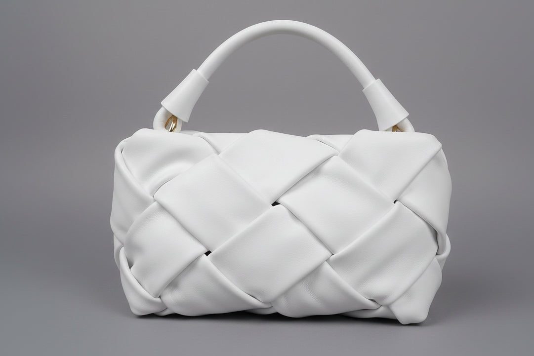 Borsa Grace in Pelle Intrecciata Beige - Made in Italy - GrazieGio