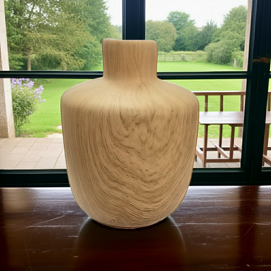 Vaso Effetto Legno Ceramica 12cm - Design Naturale Rustico